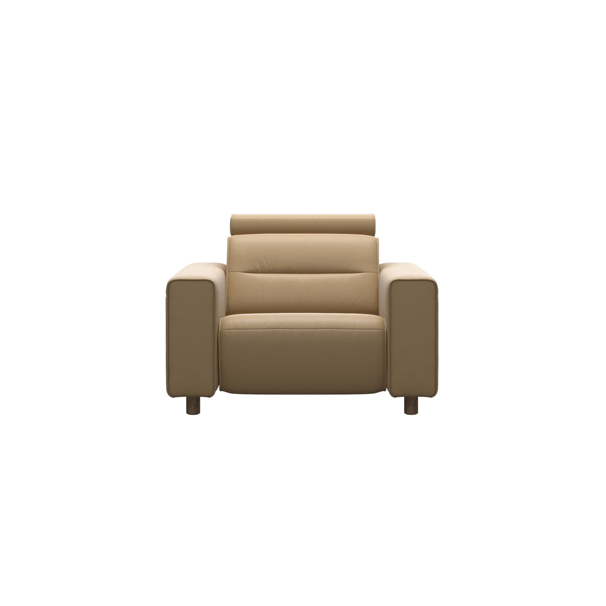 Emily Wide Arm - Chair with Power - Paloma Sand - Smoked Oak
