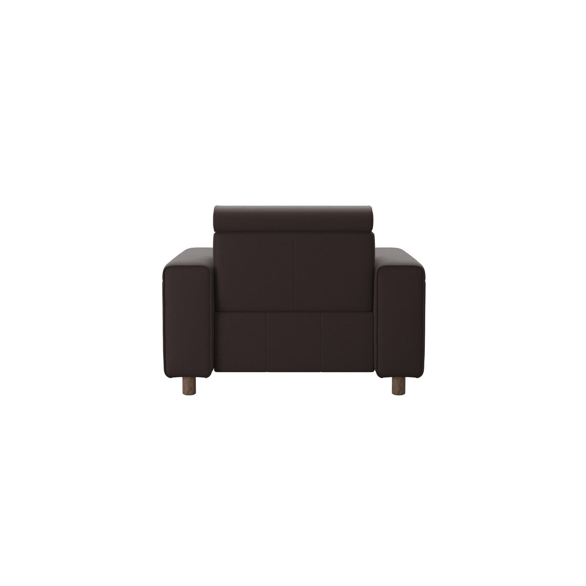 Emily Wide Arm - Chair with Power - Paloma Chocolate - Walnut
