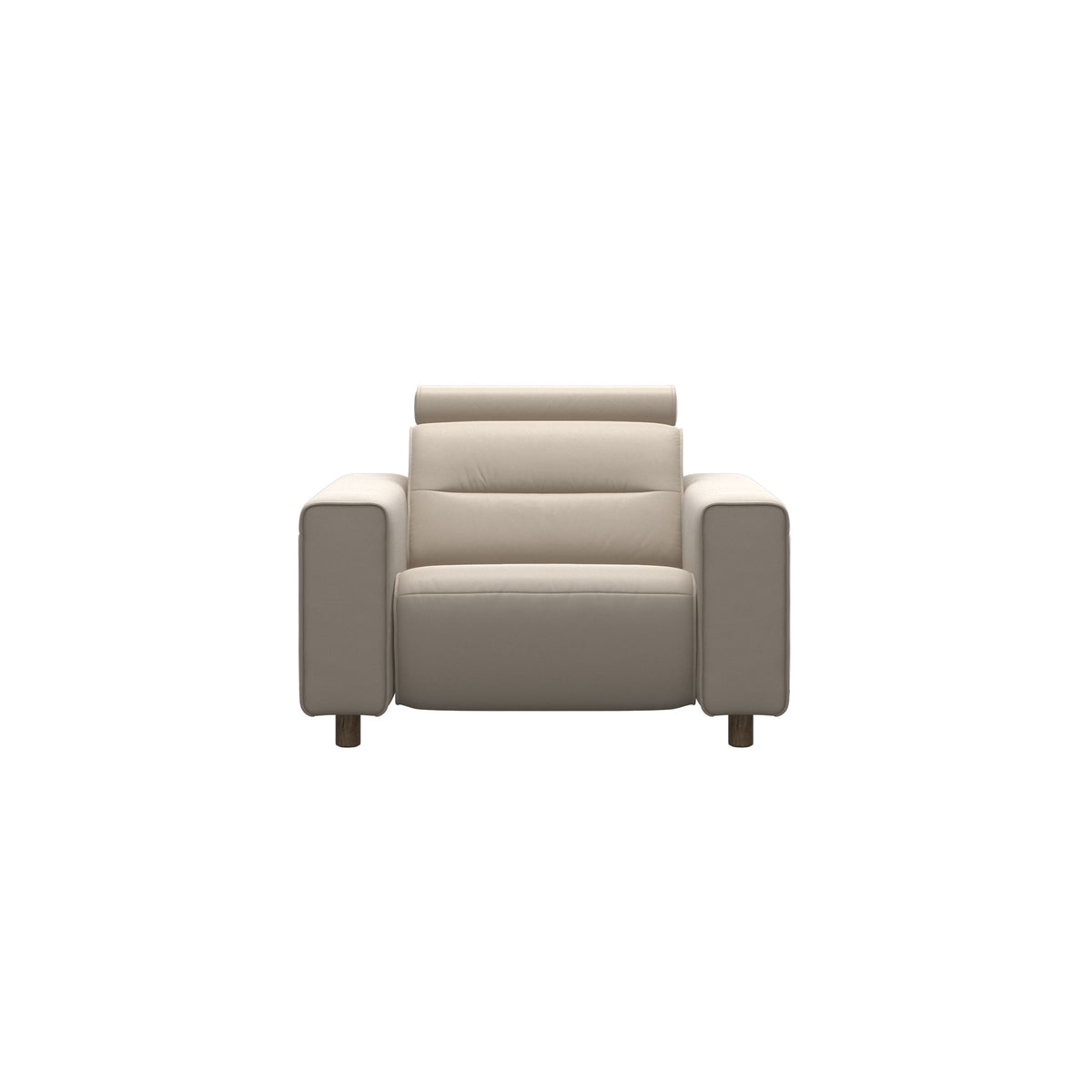 Emily Wide Arm - Chair with Power - Paloma Fog - Smoked Oak