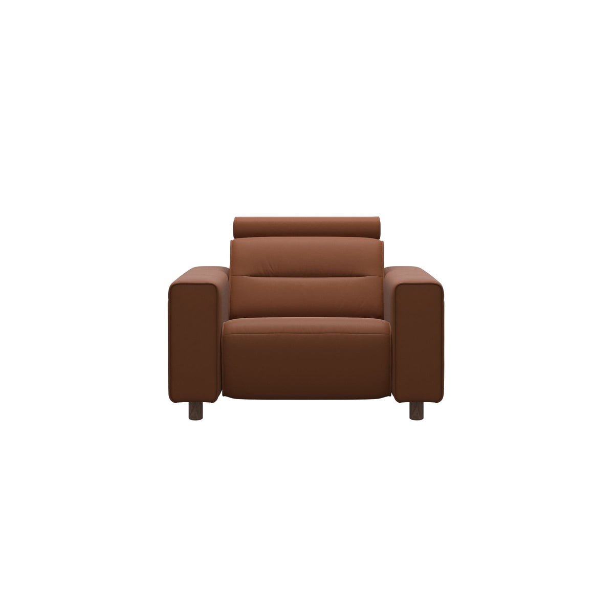 Emily Wide Arm - Chair with Power - Paloma New cognac - Walnut