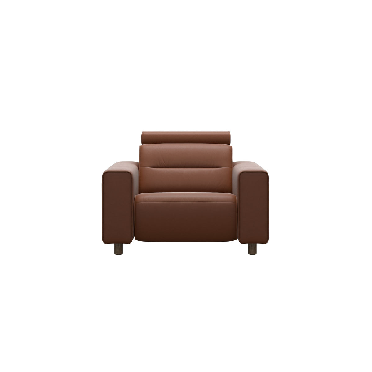 Emily Wide Arm - Chair with Power - Paloma New cognac - Smoked Oak