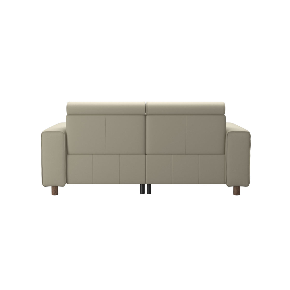 Emily Wide Arm - 2-Seater Sofa with 2 Power Seats - Paloma Light Grey - Walnut