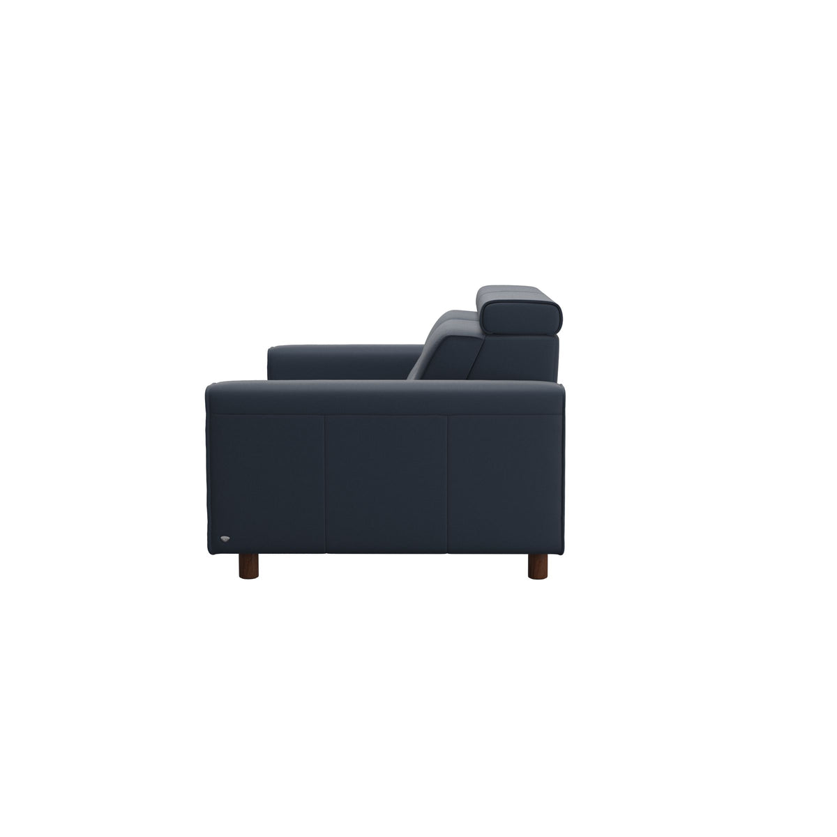 Emily Wide Arm - 2-Seater Sofa with 2 Power Seats - Paloma Oxford Blue - Brown