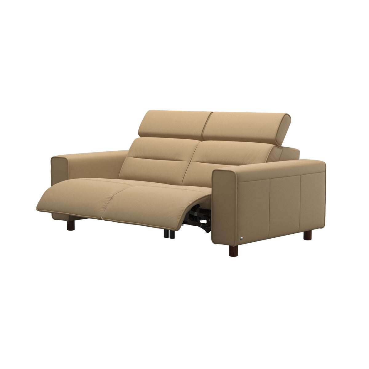 Emily Wide Arm - 2-Seater Sofa with 2 Power Seats - Paloma Sand - Brown