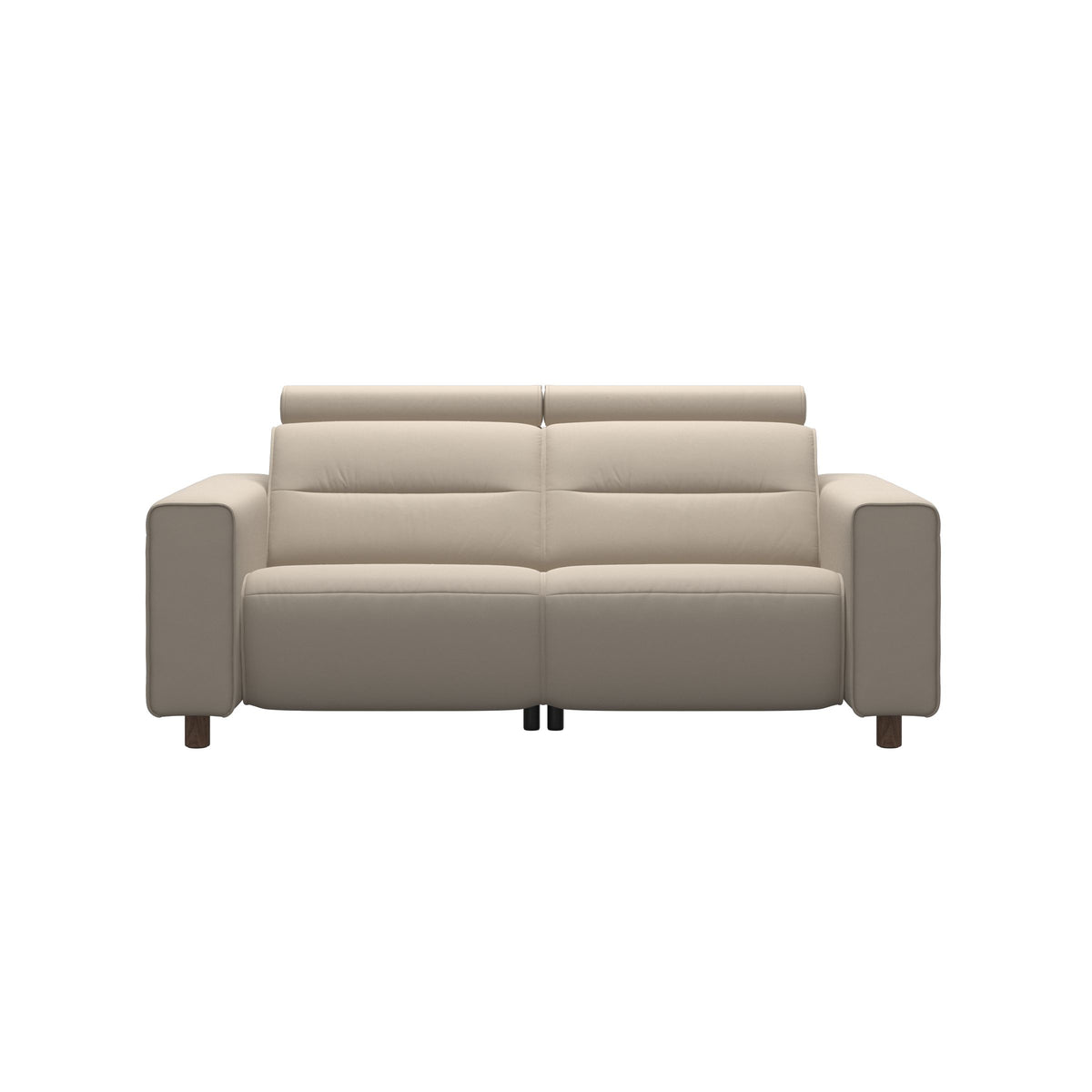 Emily Wide Arm - 2-Seater Sofa with 2 Power Seats - Paloma Fog - Walnut