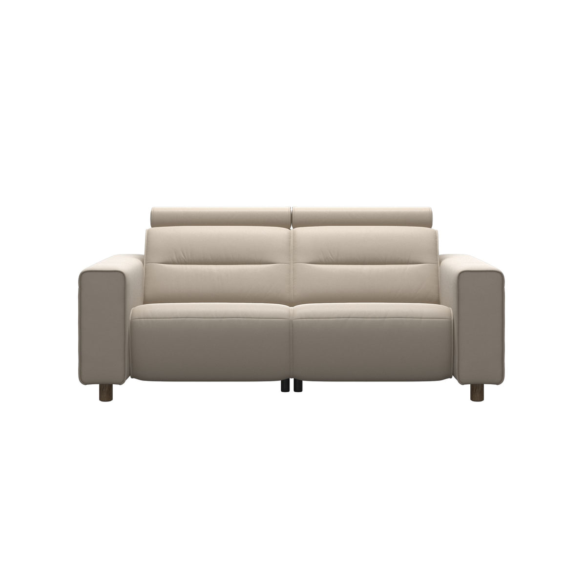 Emily Wide Arm - 2-Seater Sofa with 2 Power Seats - Paloma Fog - Smoked Oak