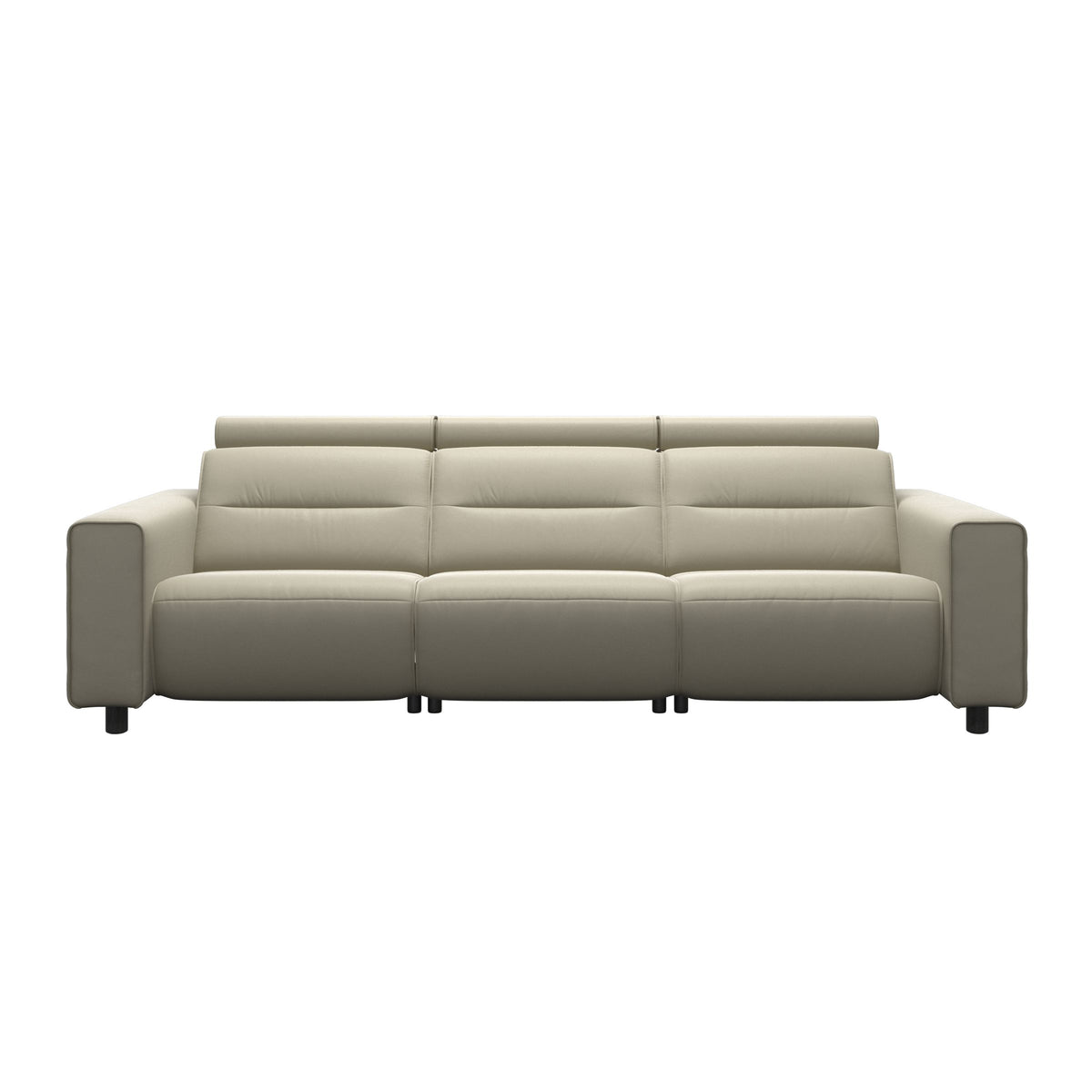 Emily Wide Arm - 3-Seater Sofa with 2 Power Seats - Paloma Light Grey - Grey