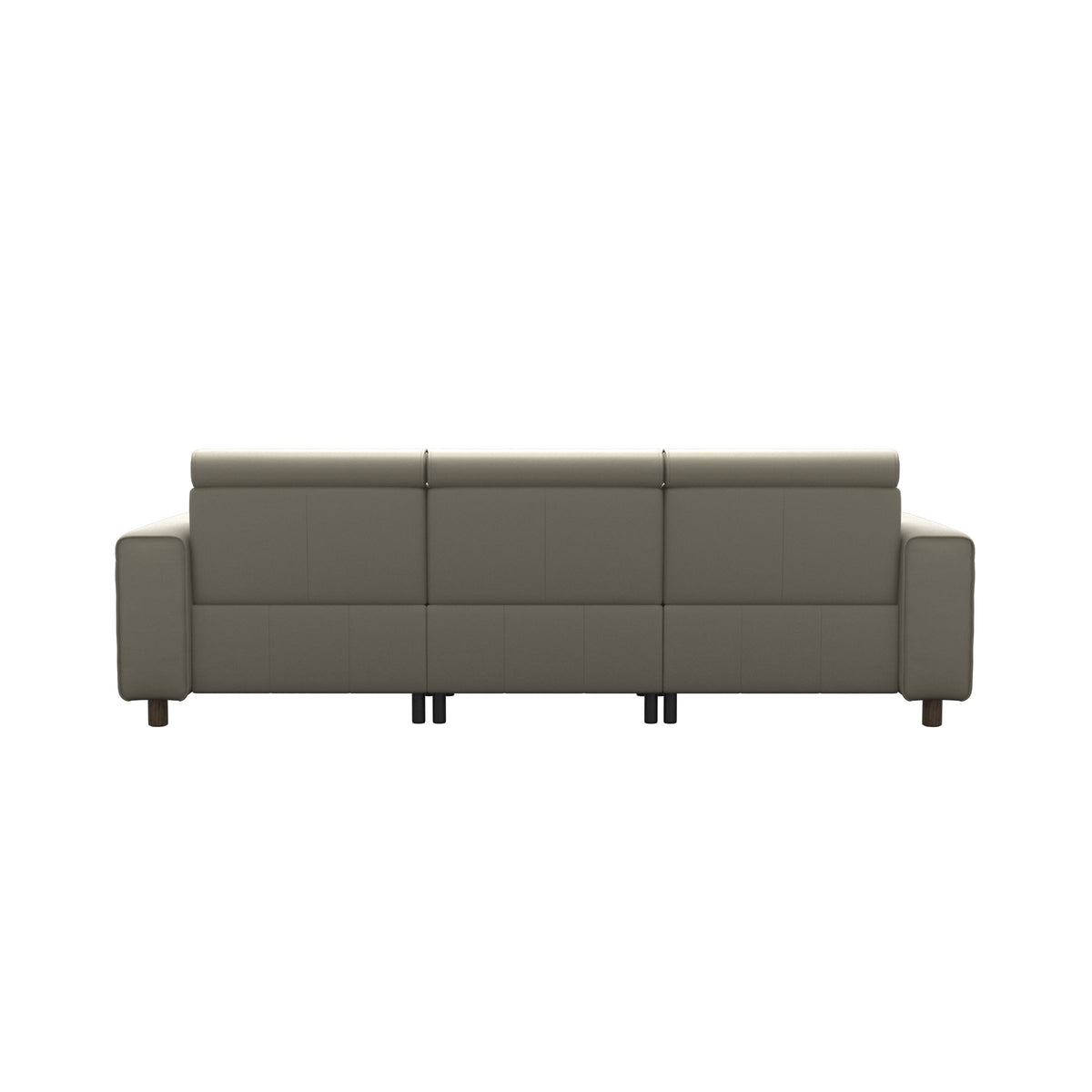 Emily Wide Arm - 3-Seater Sofa with 2 Power Seats - Paloma Light Grey - Smoked Oak