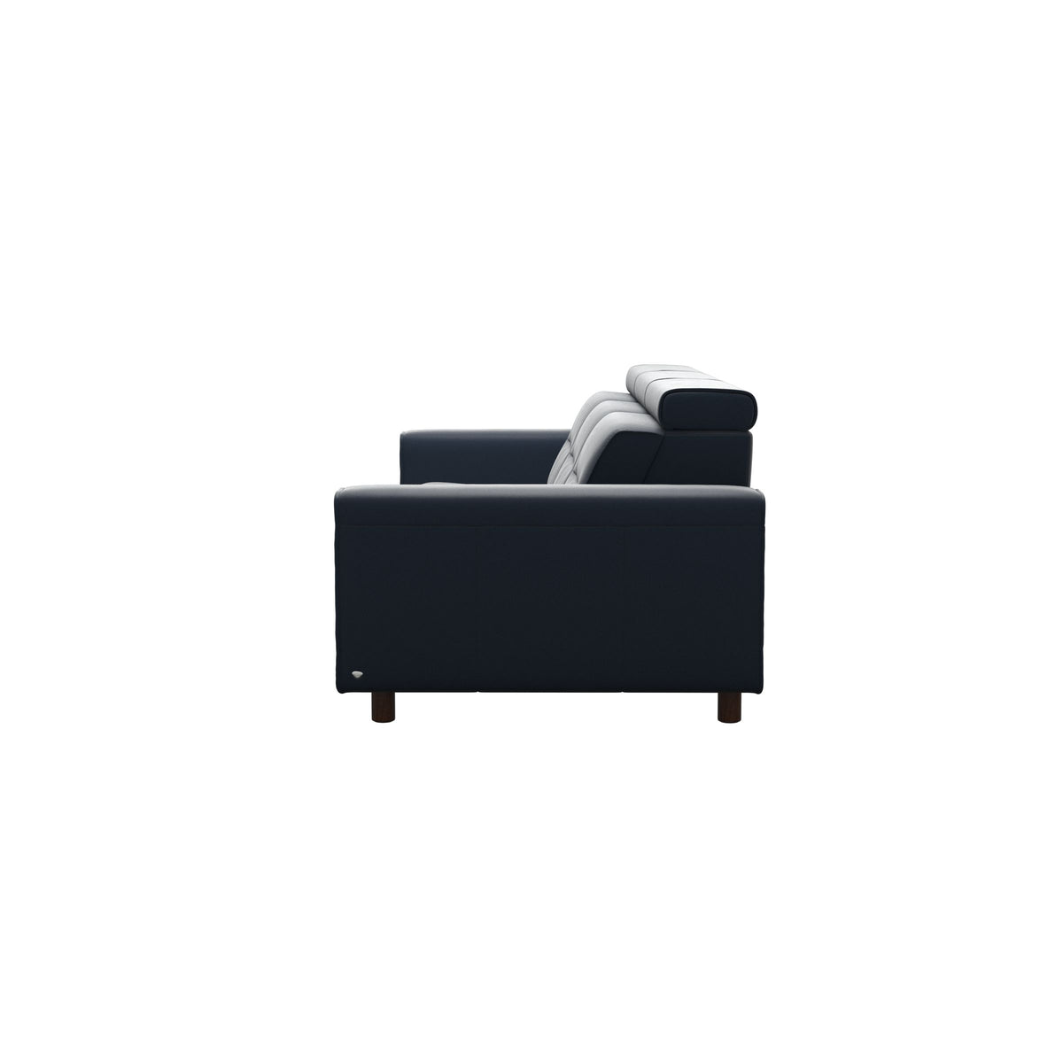 Emily Wide Arm - 3-Seater Sofa with 2 Power Seats - Paloma Oxford Blue - Brown