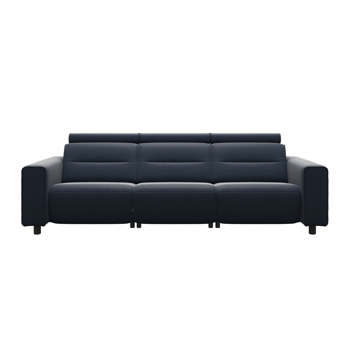 Emily Wide Arm - 3-Seater Sofa with 2 Power Seats - Paloma Oxford Blue - Grey