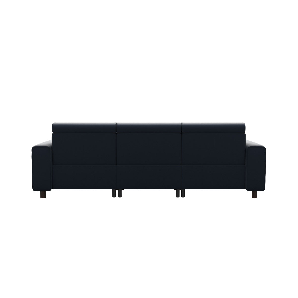 Emily Wide Arm - 3-Seater Sofa with 2 Power Seats - Paloma Oxford Blue - Wenge