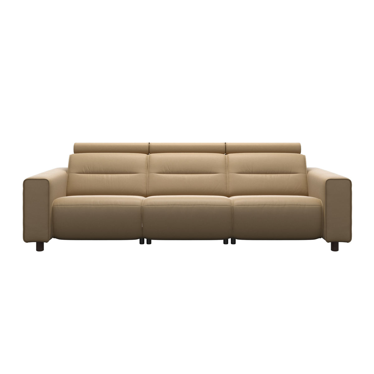 Emily Wide Arm - 3-Seater Sofa with 2 Power Seats - Paloma Sand - Wenge