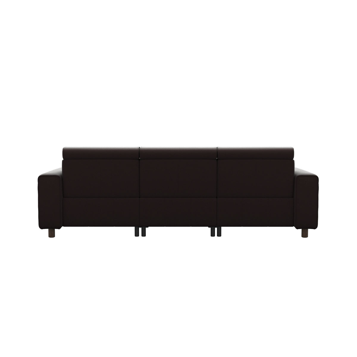 Emily Wide Arm - 3-Seater Sofa with 2 Power Seats - Paloma Chocolate - Walnut