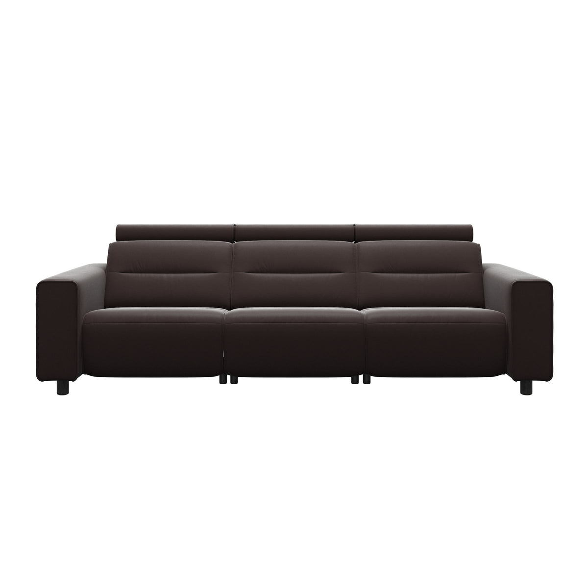 Emily Wide Arm - 3-Seater Sofa with 2 Power Seats - Paloma Chocolate - Grey