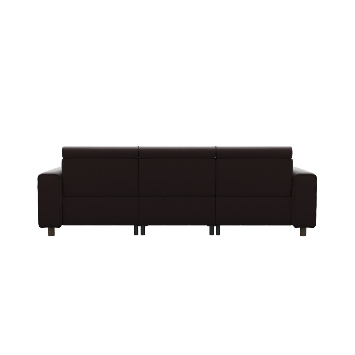Emily Wide Arm - 3-Seater Sofa with 2 Power Seats - Paloma Chocolate - Smoked Oak