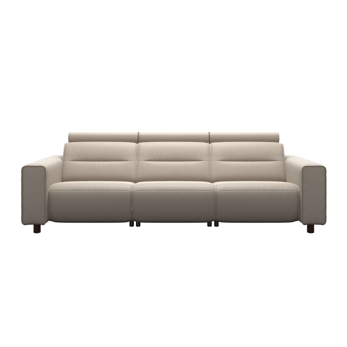 Emily Wide Arm - 3-Seater Sofa with 2 Power Seats - Paloma Fog - Brown