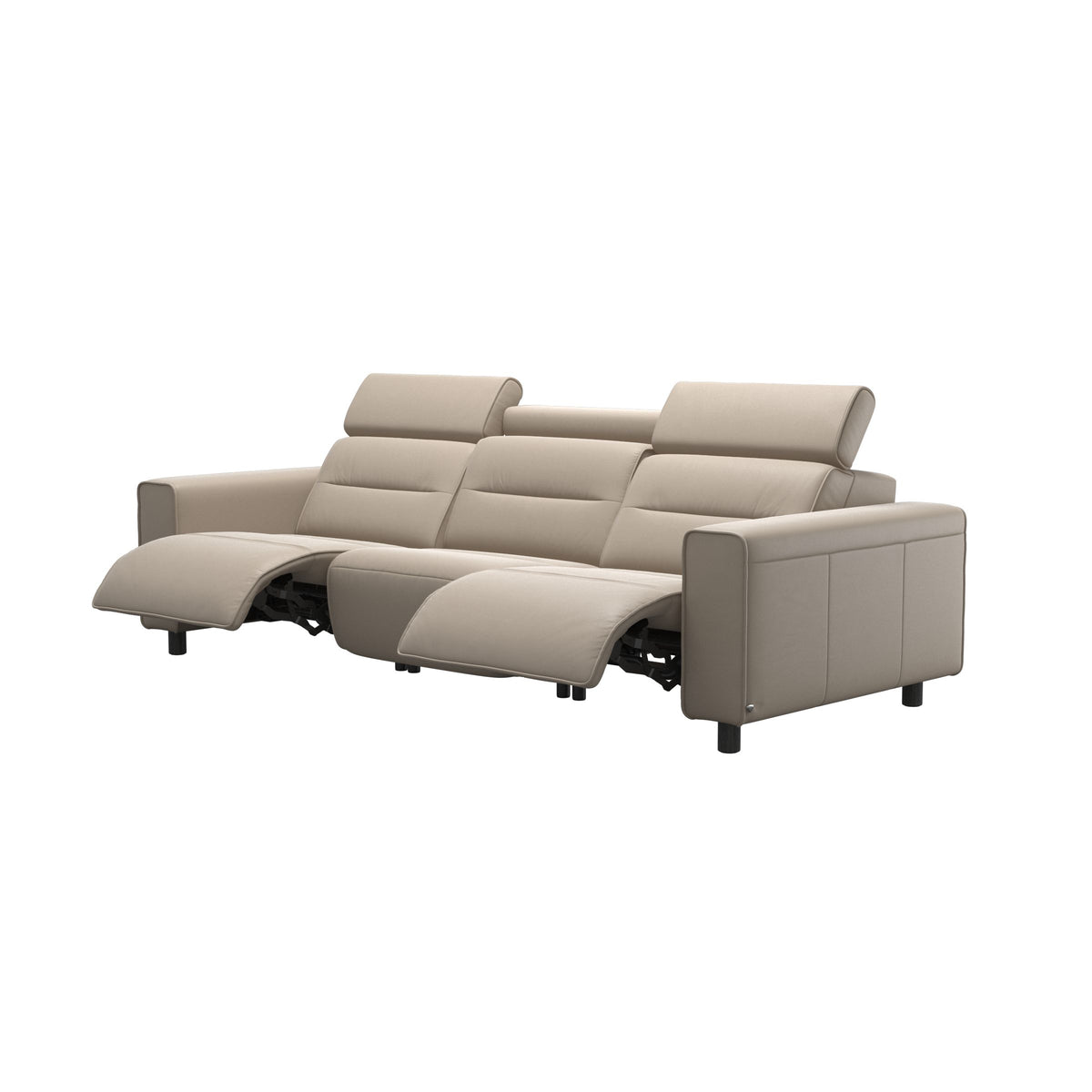 Emily Wide Arm - 3-Seater Sofa with 2 Power Seats - Paloma Mushroom - Grey