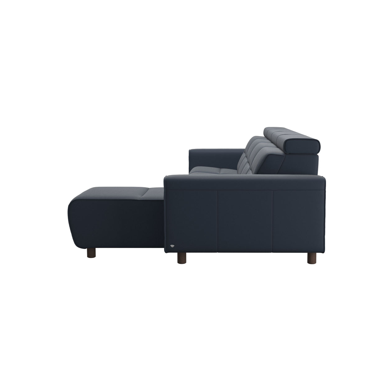 Emily Wide Arm - 3-Seater Sofa with 2 Power Seats and 1 Long Seat - Paloma Oxford Blue - Wenge