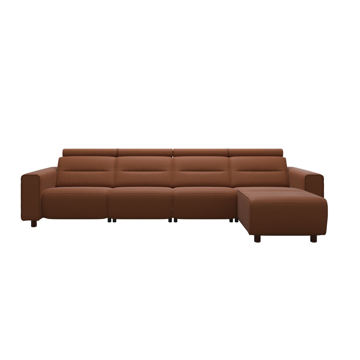 Emily Wide Arm - 3-Seater Sofa with 2 Power Seats and 1 Long Seat - Paloma New cognac - Brown