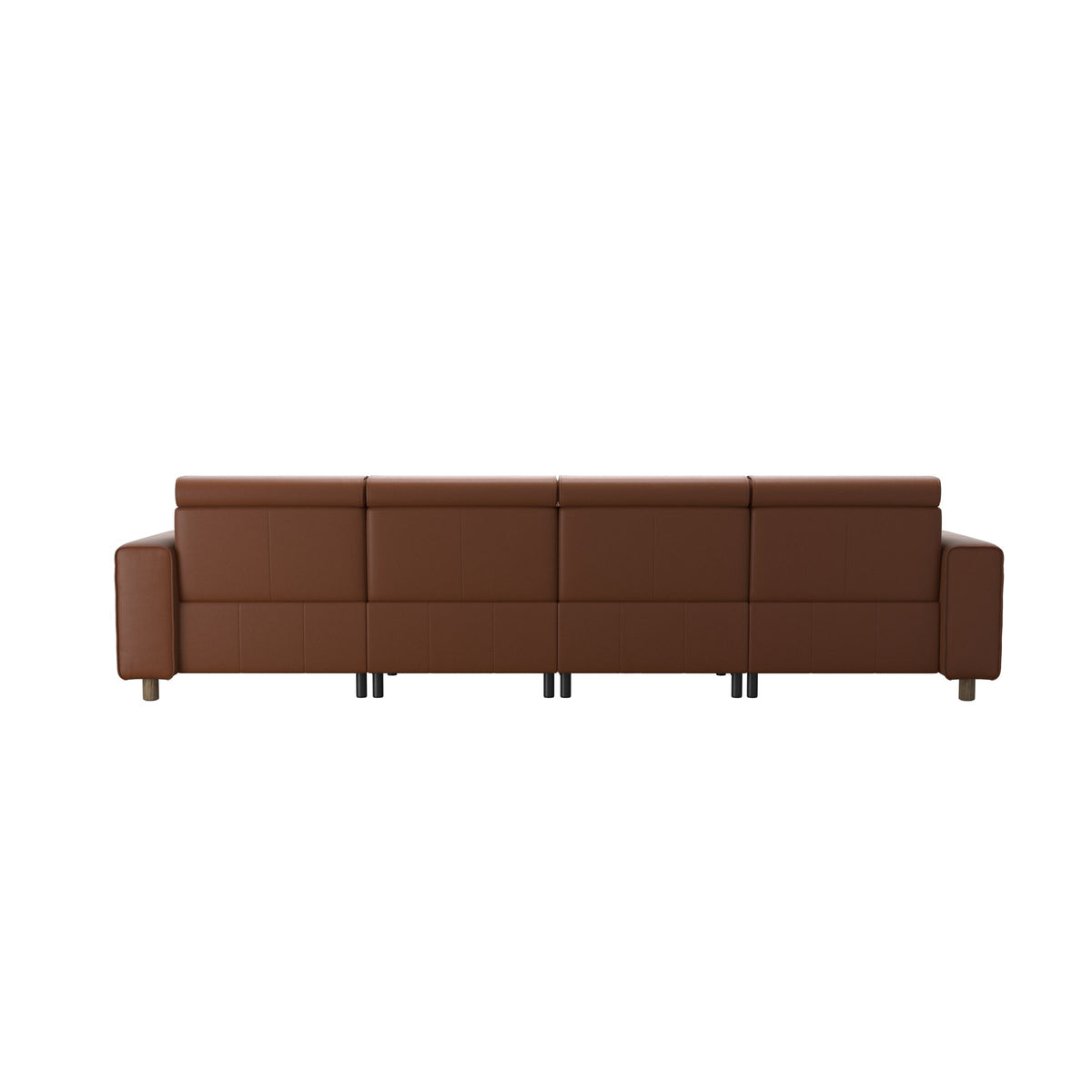Emily Wide Arm - 3-Seater Sofa with 2 Power Seats and 1 Long Seat - Paloma New cognac - Smoked Oak