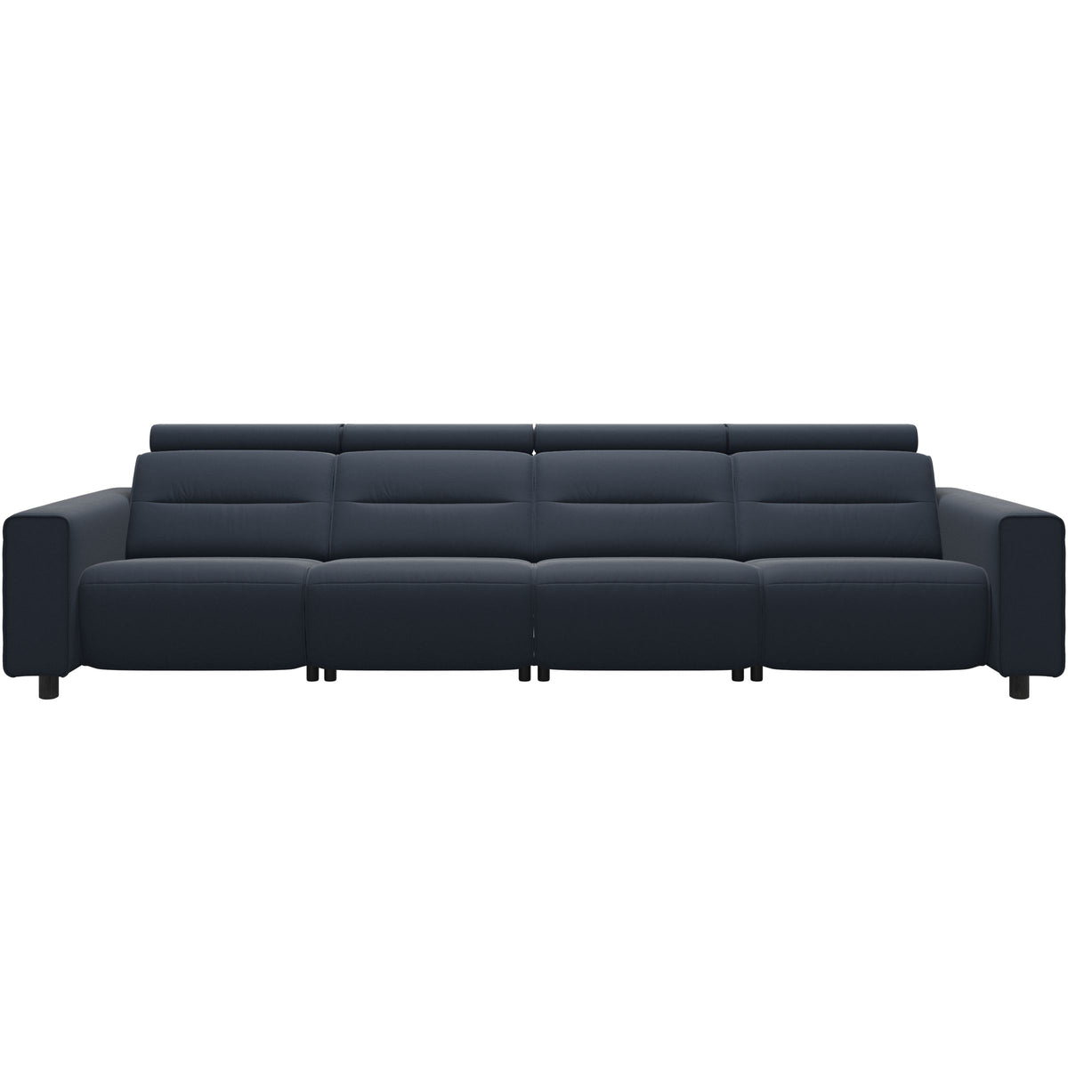 Emily Wide Arm - 4-Seater Sofa with 2 Power Seats - Paloma Oxford Blue - Grey