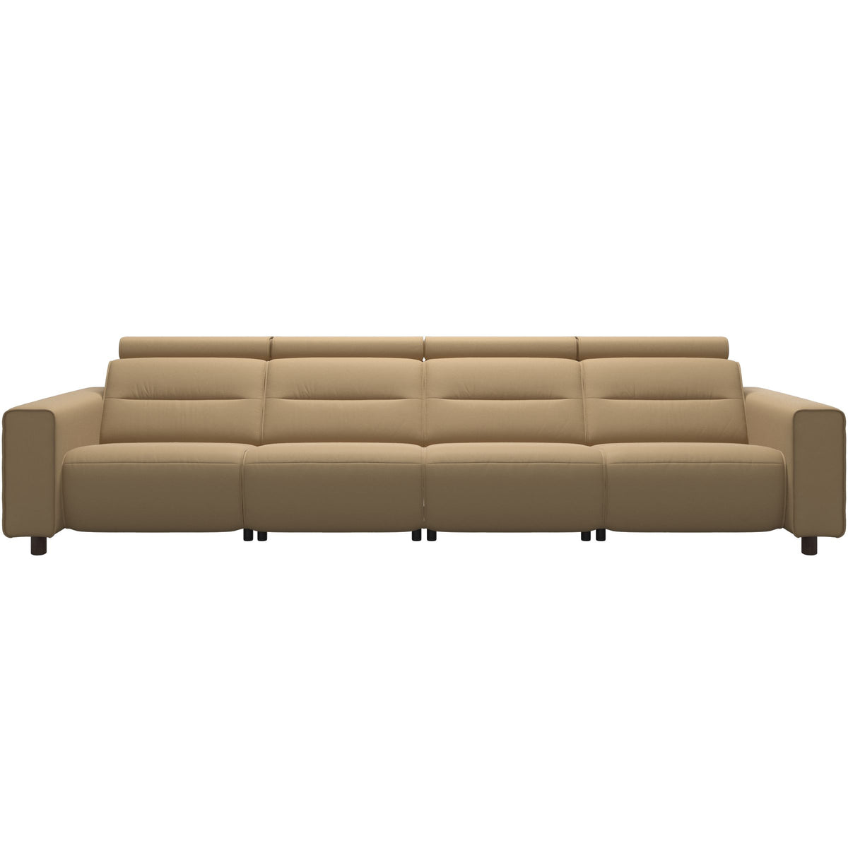 Emily Wide Arm - 4-Seater Sofa with 2 Power Seats - Paloma Sand - Wenge