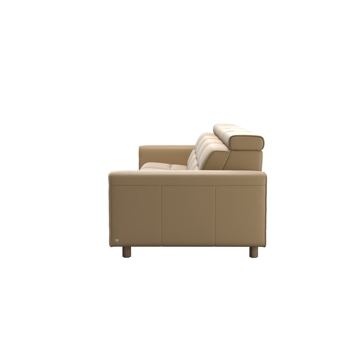 Emily Wide Arm - 4-Seater Sofa with 2 Power Seats - Paloma Sand - Smoked Oak