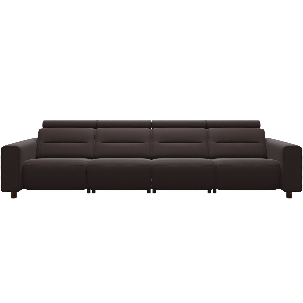 Emily Wide Arm - 4-Seater Sofa with 2 Power Seats - Paloma Chocolate - Brown