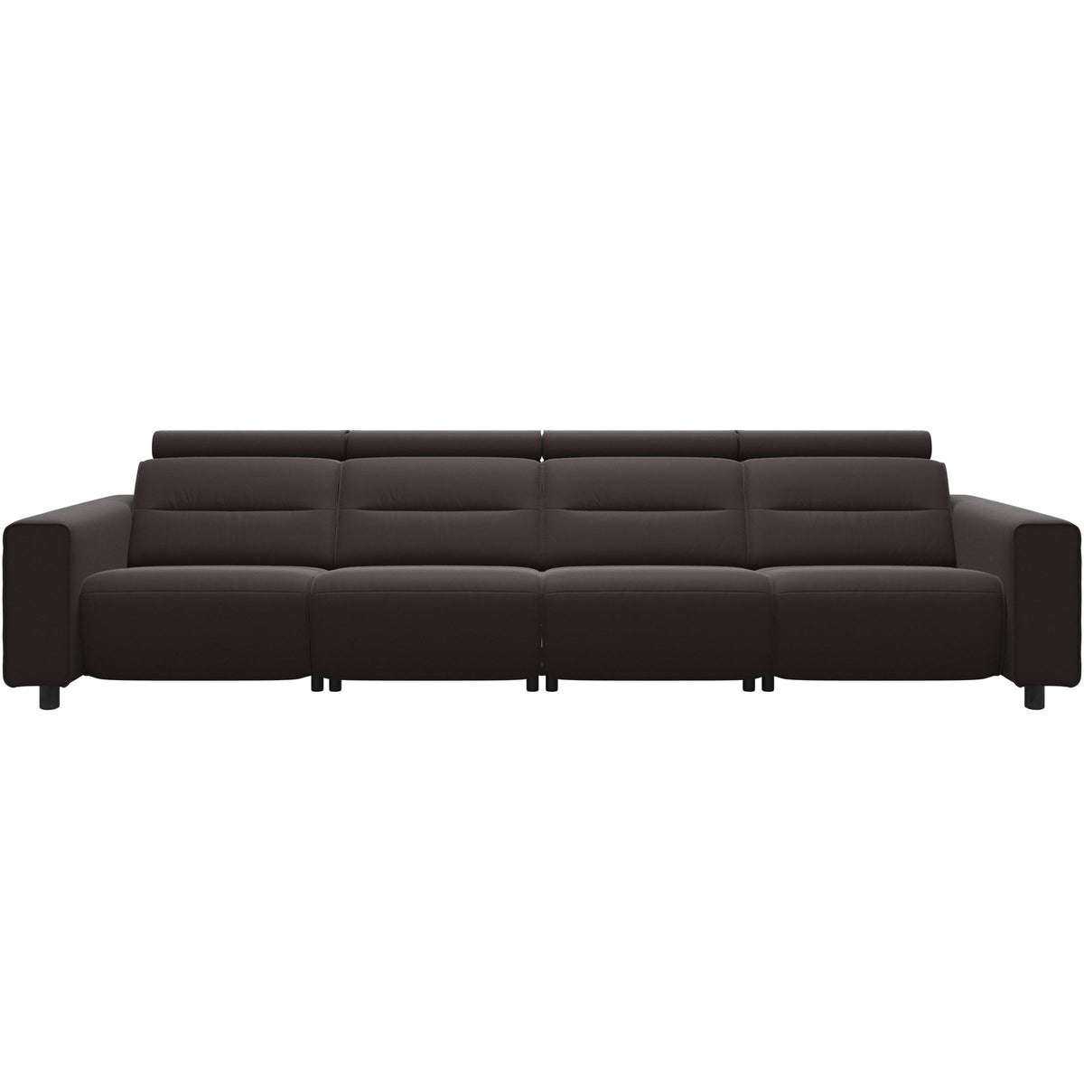 Emily Wide Arm - 4-Seater Sofa with 2 Power Seats - Paloma Chocolate - Grey