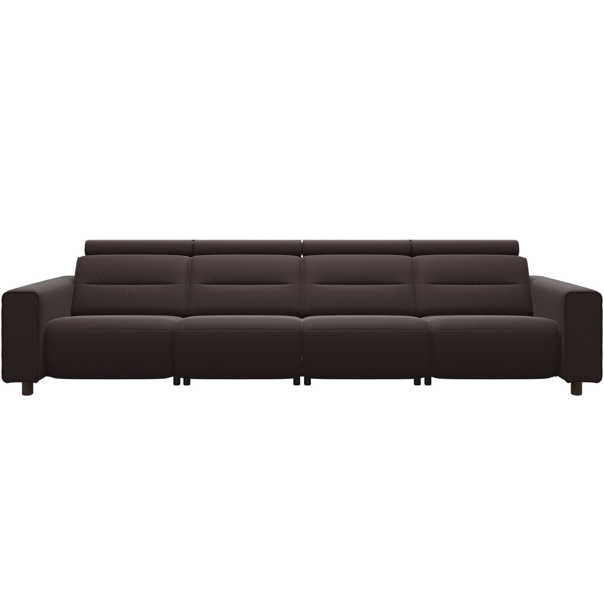 Emily Wide Arm - 4-Seater Sofa with 2 Power Seats - Paloma Chocolate - Wenge