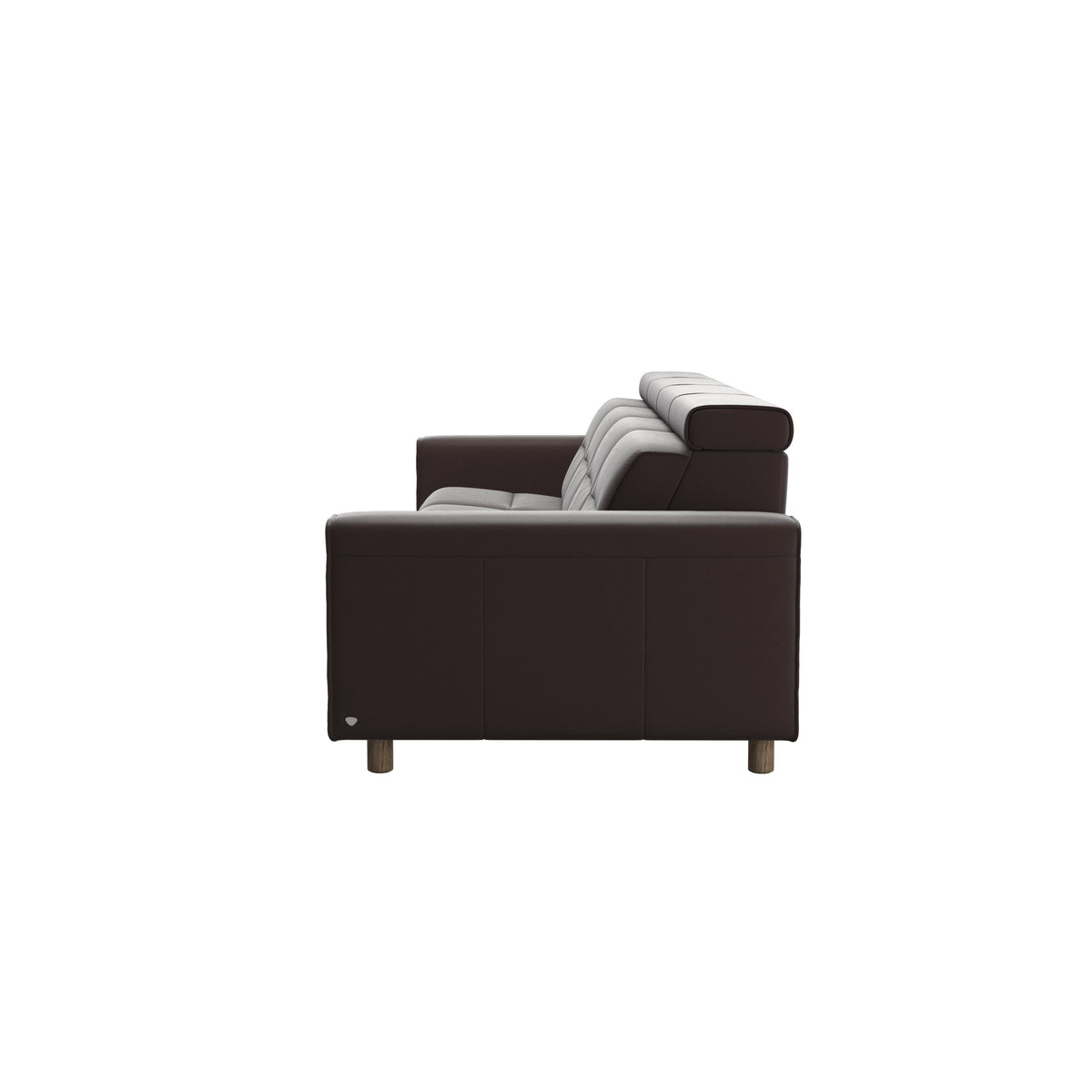Emily Wide Arm - 4-Seater Sofa with 2 Power Seats - Paloma Chocolate - Smoked Oak