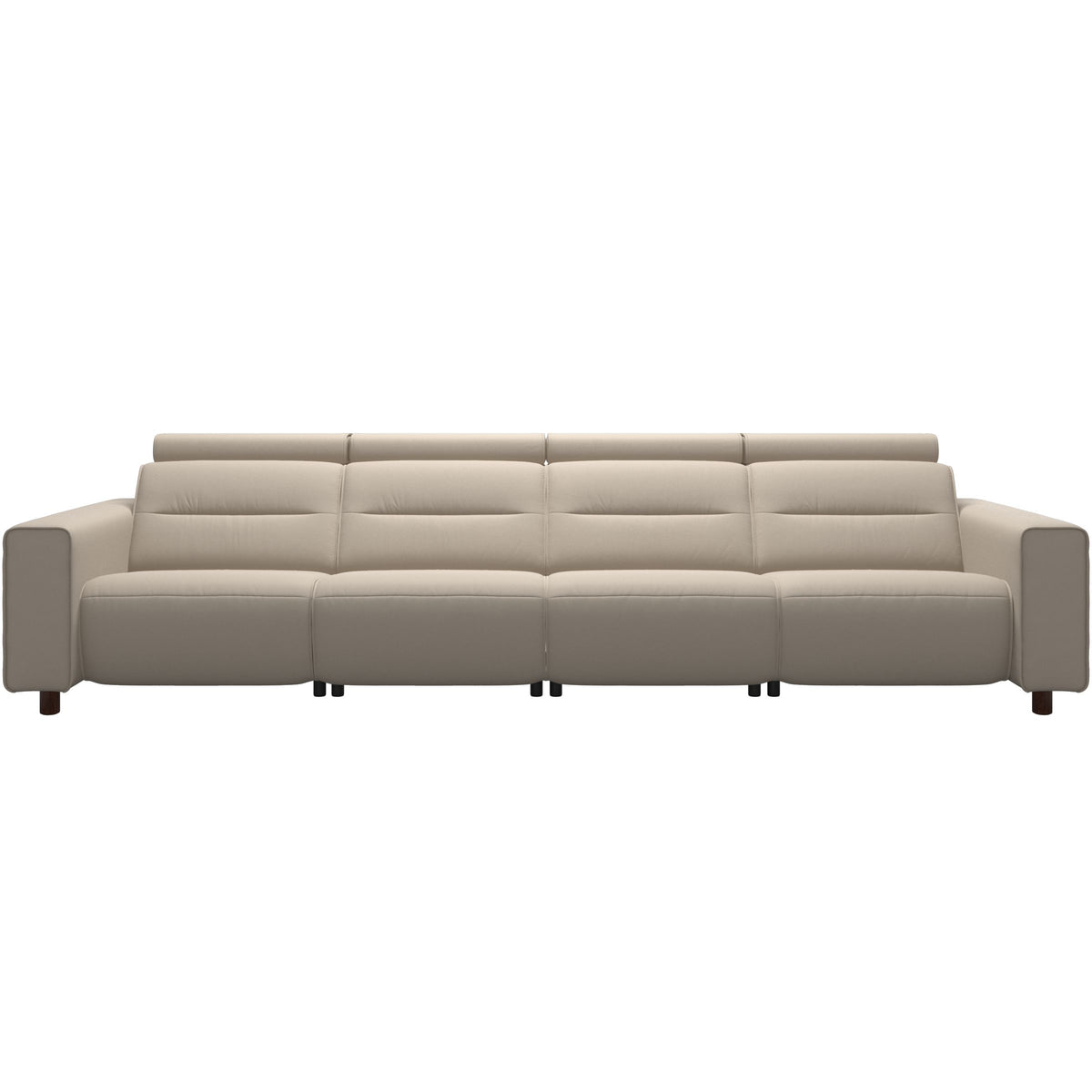 Emily Wide Arm - 4-Seater Sofa with 2 Power Seats - Paloma Fog - Brown