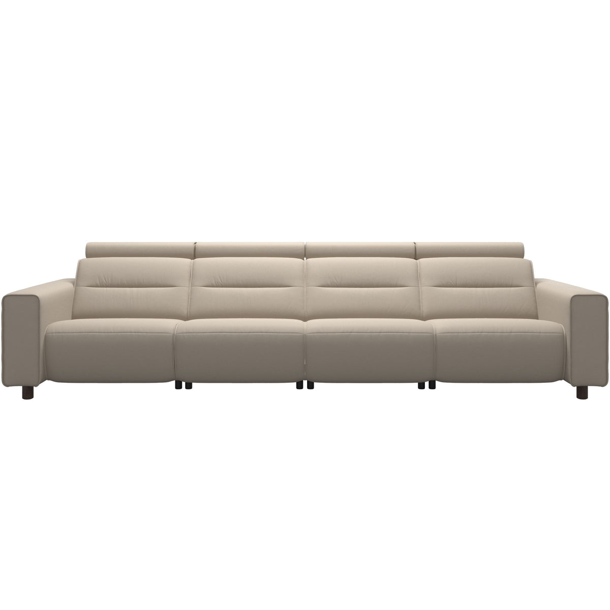 Emily Wide Arm - 4-Seater Sofa with 2 Power Seats - Paloma Fog - Wenge