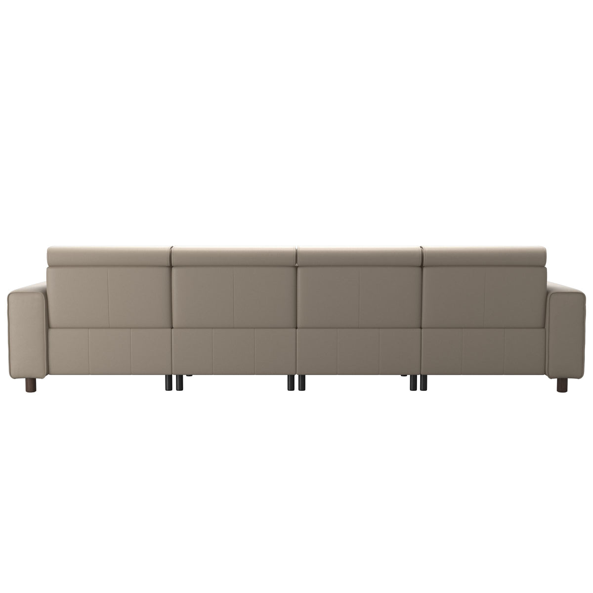 Emily Wide Arm - 4-Seater Sofa with 2 Power Seats - Paloma Mushroom - Wenge