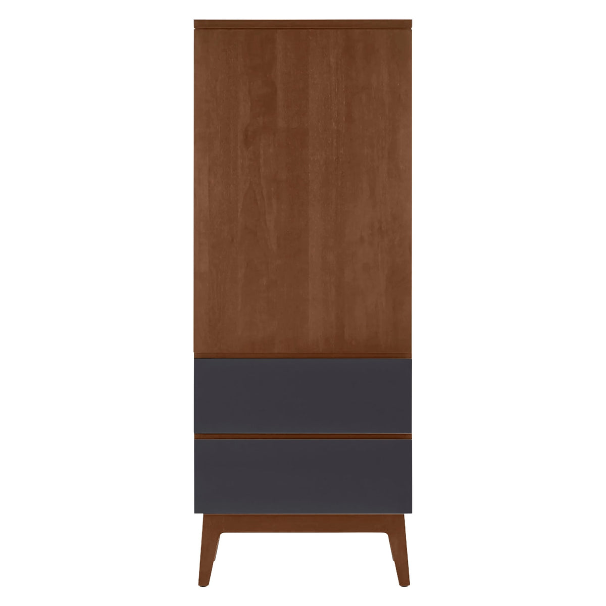 West Bros Serra Dressing Tower in 79 Toast, on white, Slate Lacquer drawer front colour