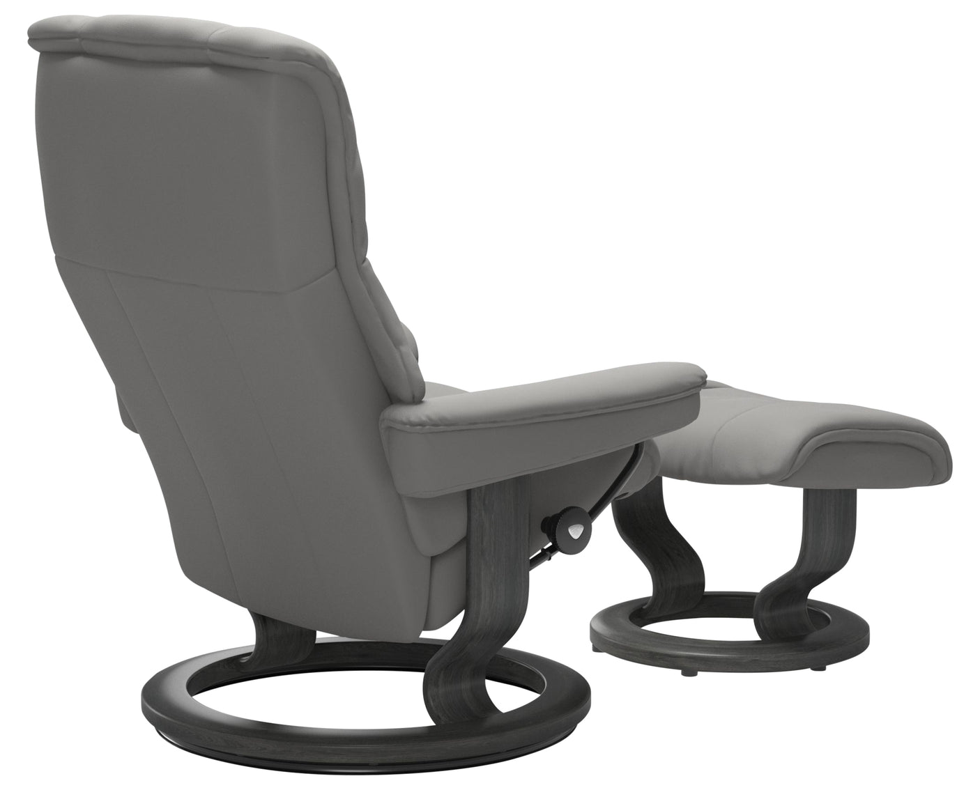 Paloma Leather Silver Grey M & Grey Base | Stressless Mayfair Classic Recliner | Valley Ridge Furniture