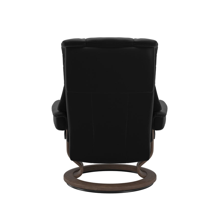 Mayfair Recliner - Classic Base - Paloma Black - Walnut Wood