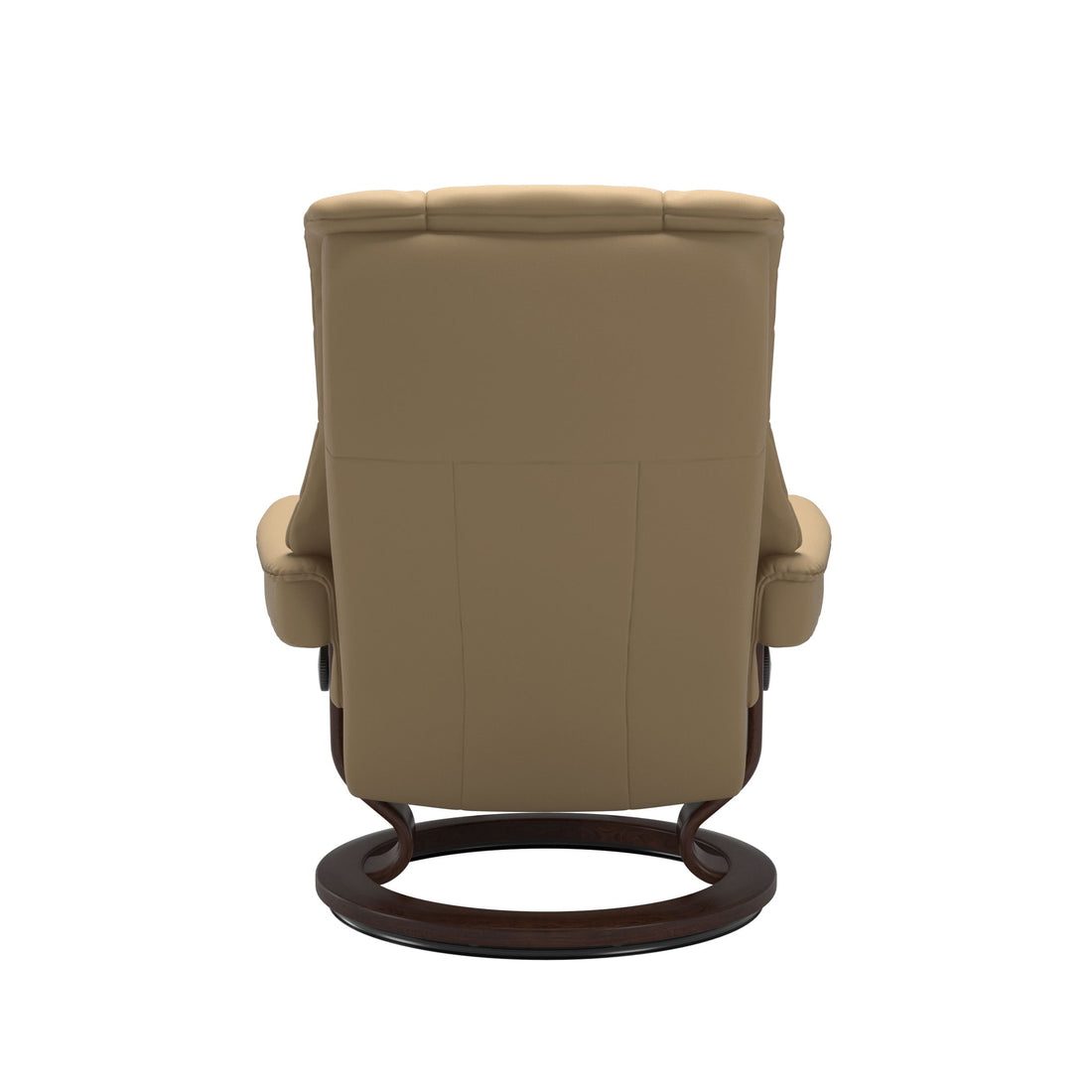 Stressless Mayfair Recliner Classic Base in Paloma Sand, Brown, back view