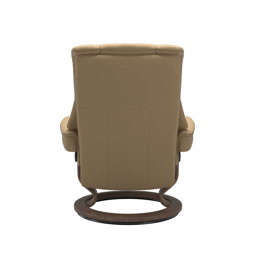 Mayfair Recliner - Classic Base - Paloma Sand - Walnut Wood