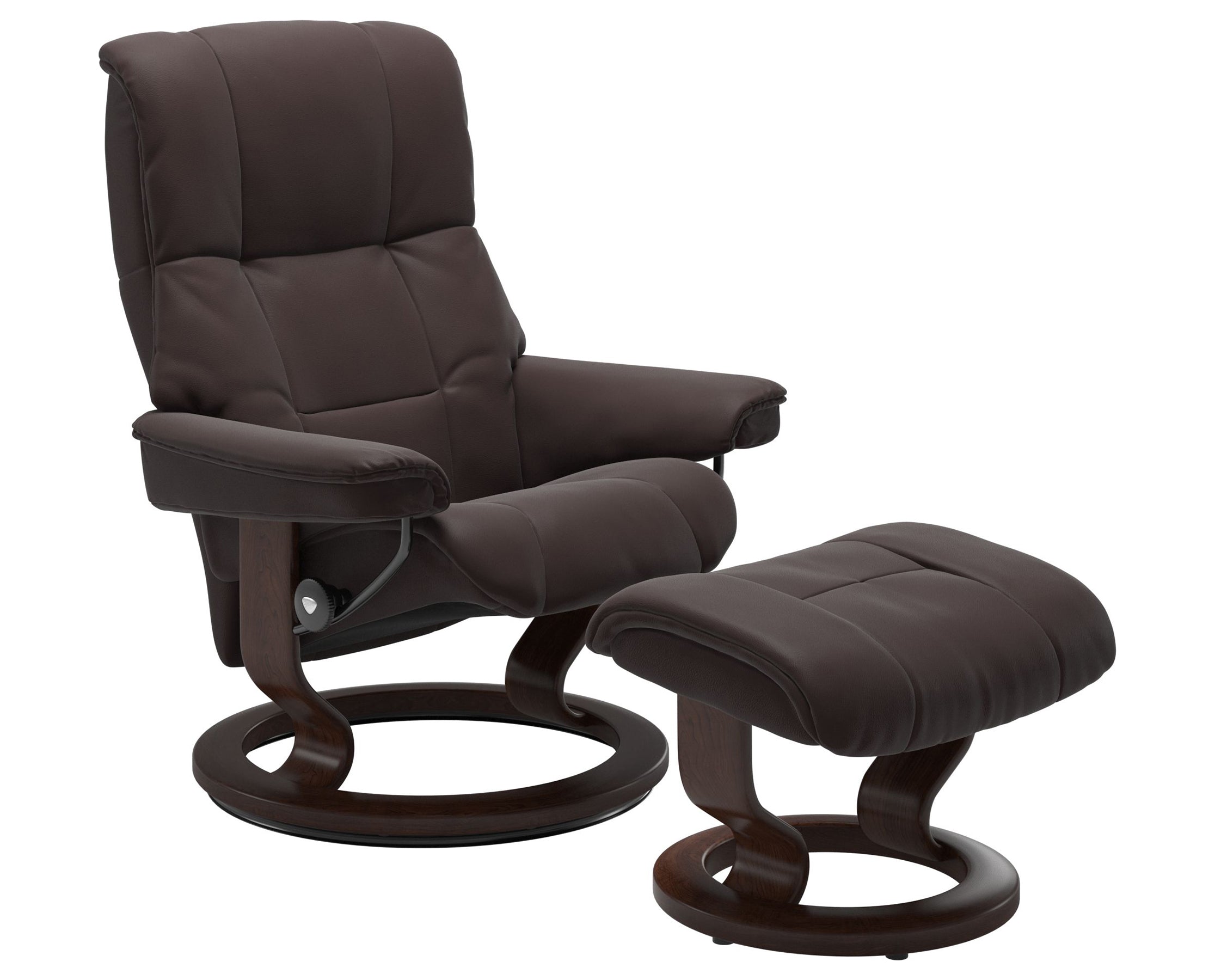Paloma Leather Chocolate M &amp; Brown Base | Stressless Mayfair Classic Recliner - Promo | Valley Ridge Furniture