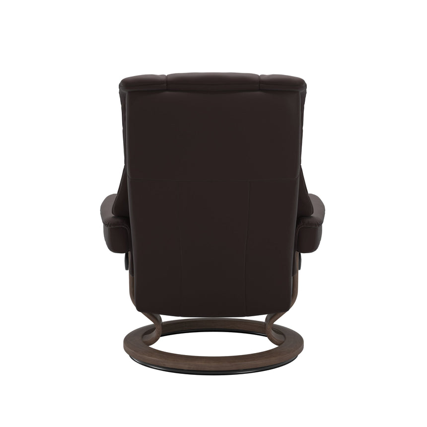 Mayfair Recliner - Classic Base - Paloma Chocolate - Walnut Wood