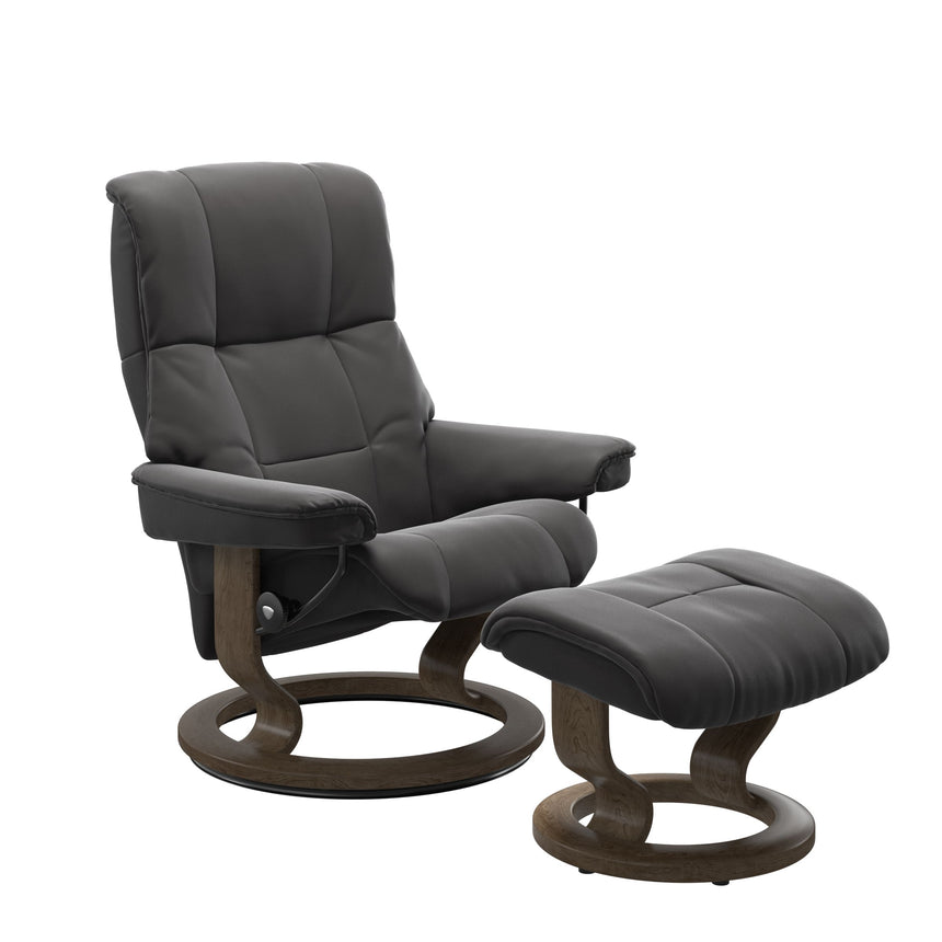 Mayfair Recliner - Classic Base - Paloma Rock - Smoked Oak Wood
