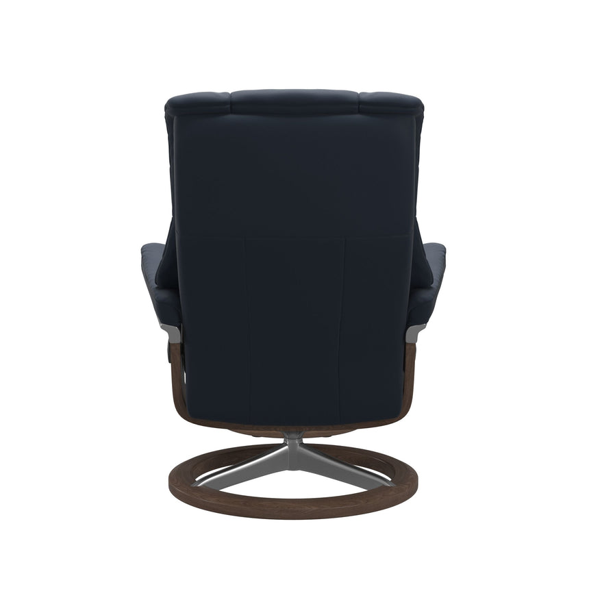 Mayfair Recliner - Signature Base - Paloma Oxford Blue - Walnut Wood