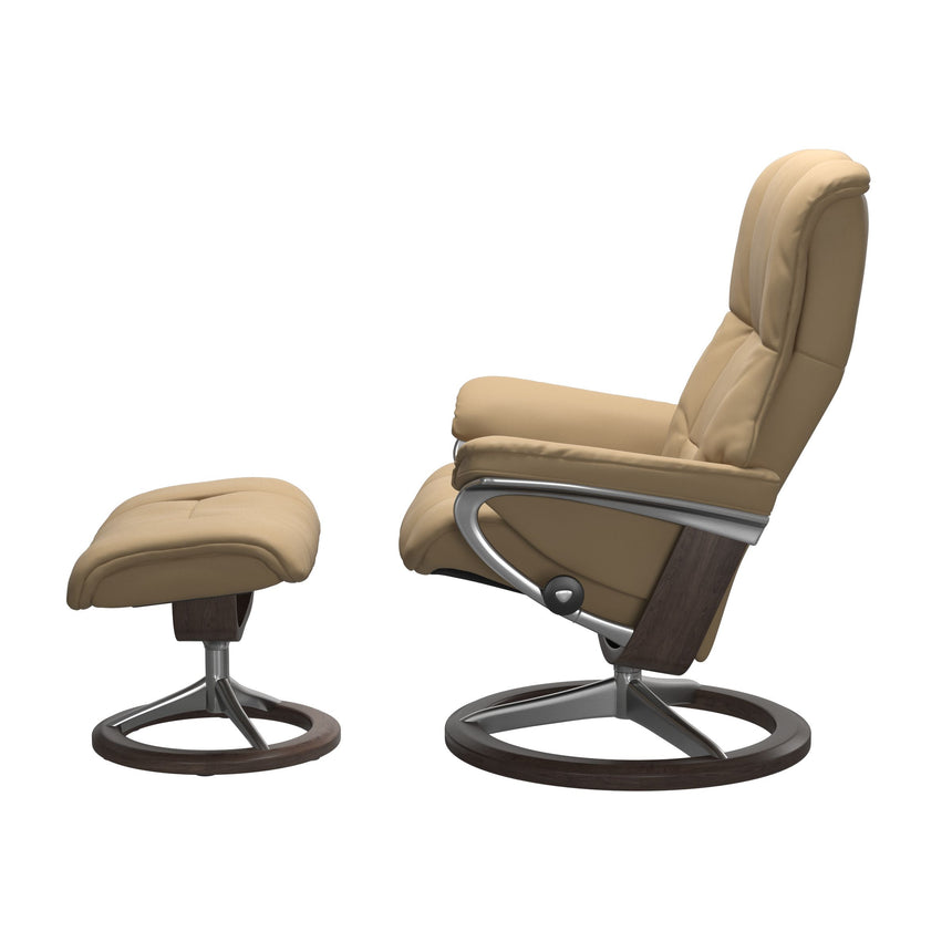 Mayfair Recliner - Signature Base - Paloma Sand - Wenge Wood