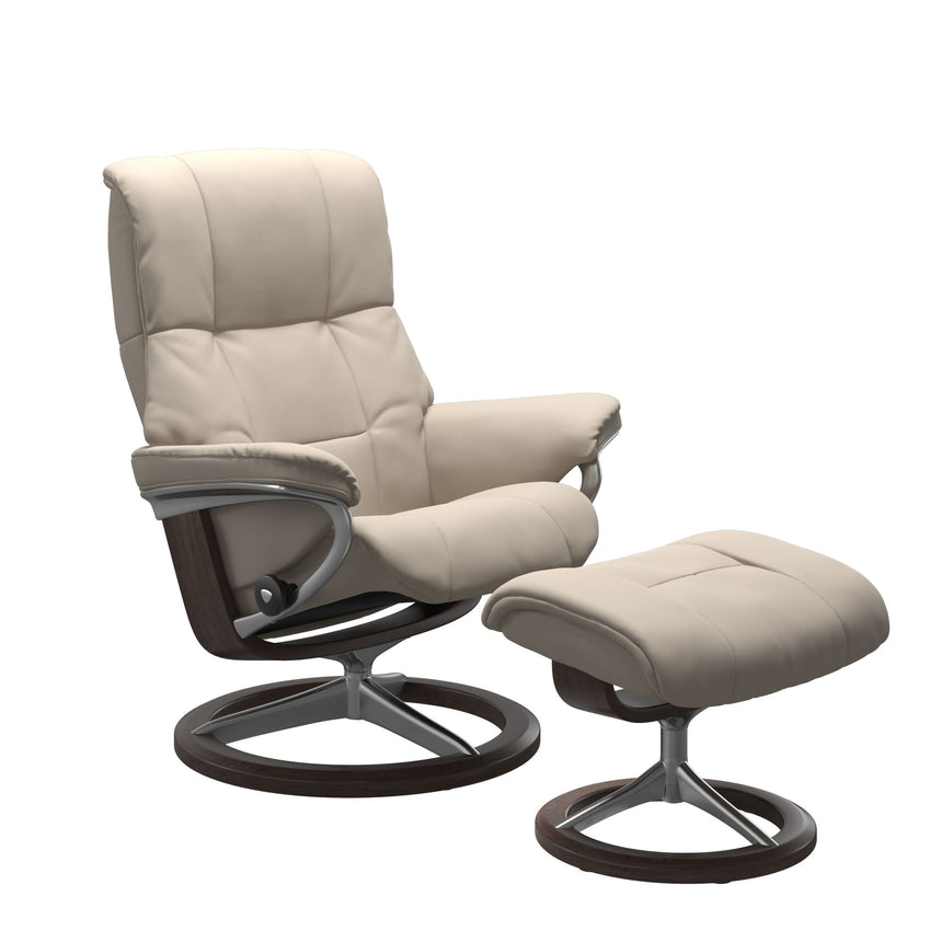 Mayfair Recliner - Signature Base - Paloma Fog - Wenge Wood