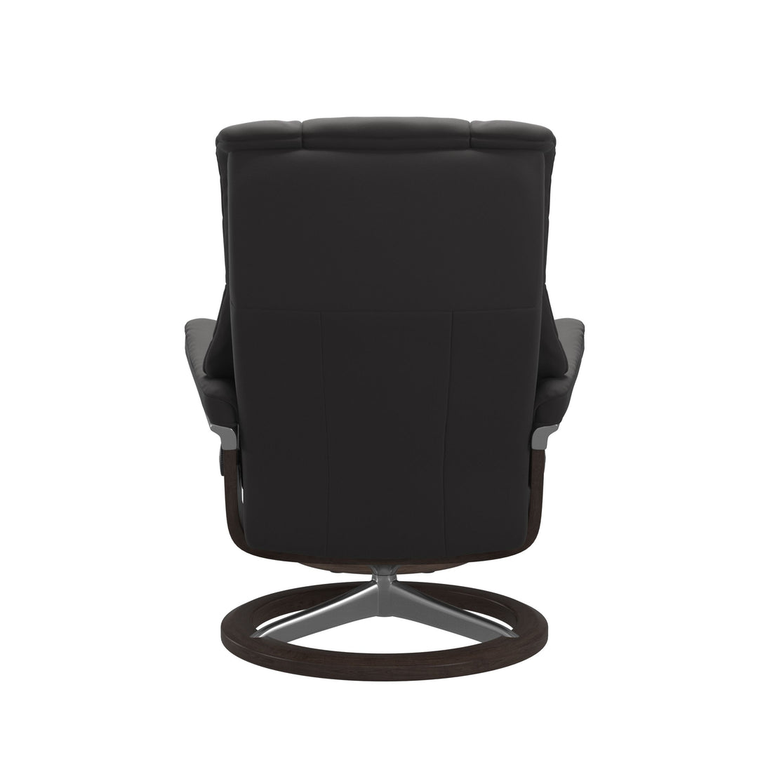 Stressless Mayfair Recliner Signature Base in Paloma Rock, Wenge, back view