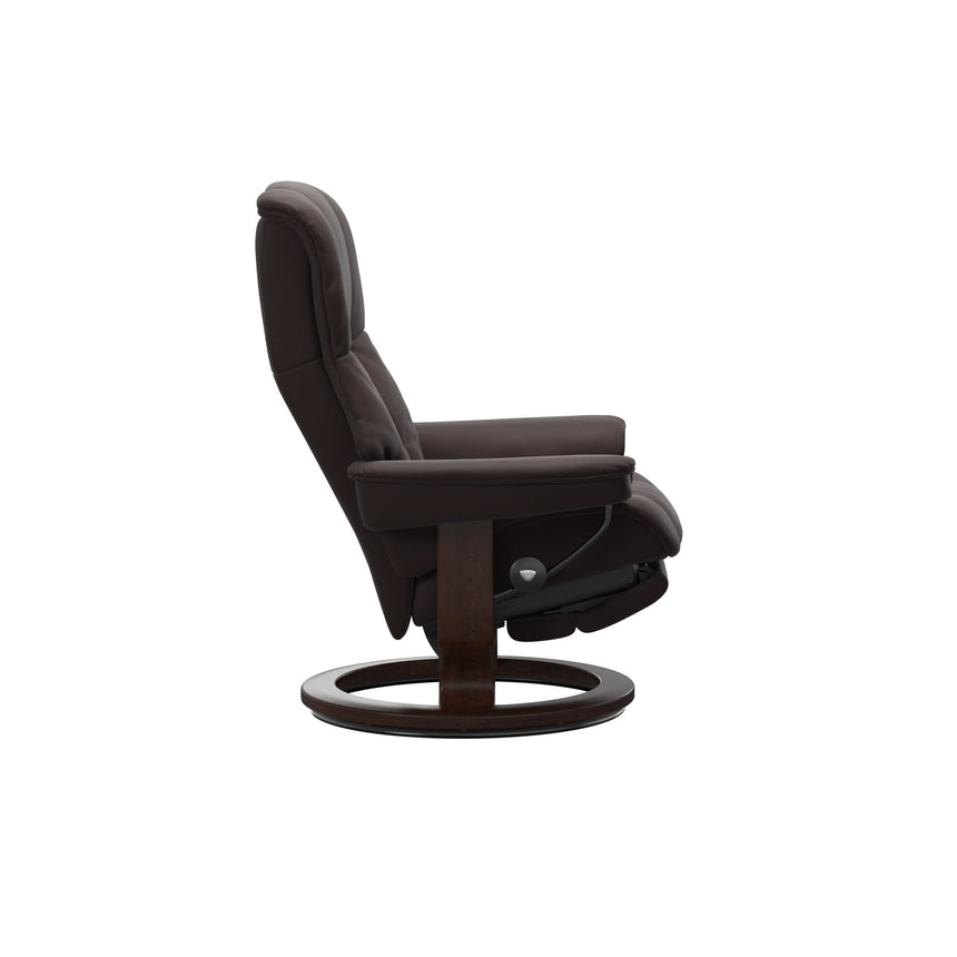 Mayfair Recliner - Classic Power Base - Paloma Chocolate - Brown Wood