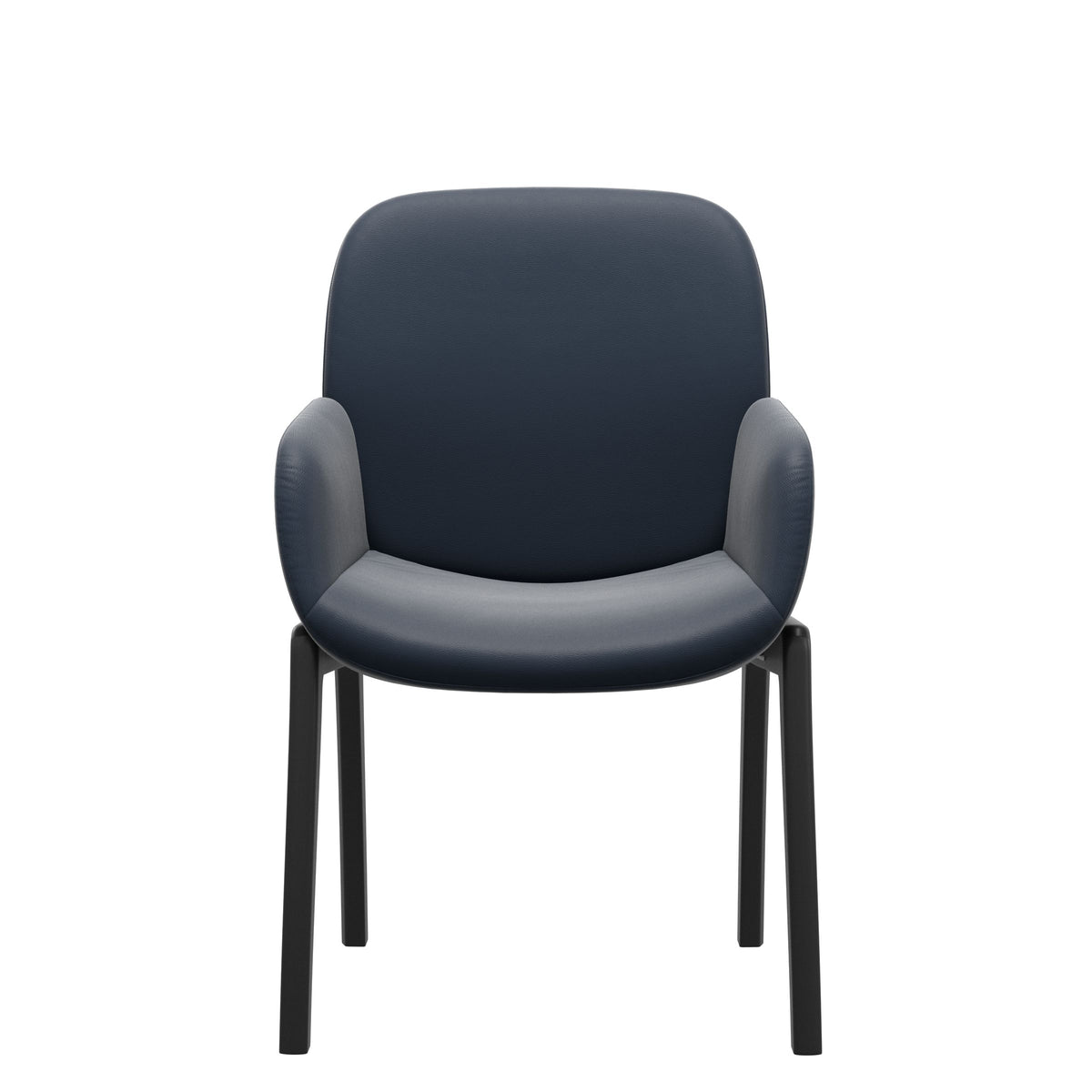 Bay Low Back Dining Chair - Paloma Oxford Blue - Black - Armchair
