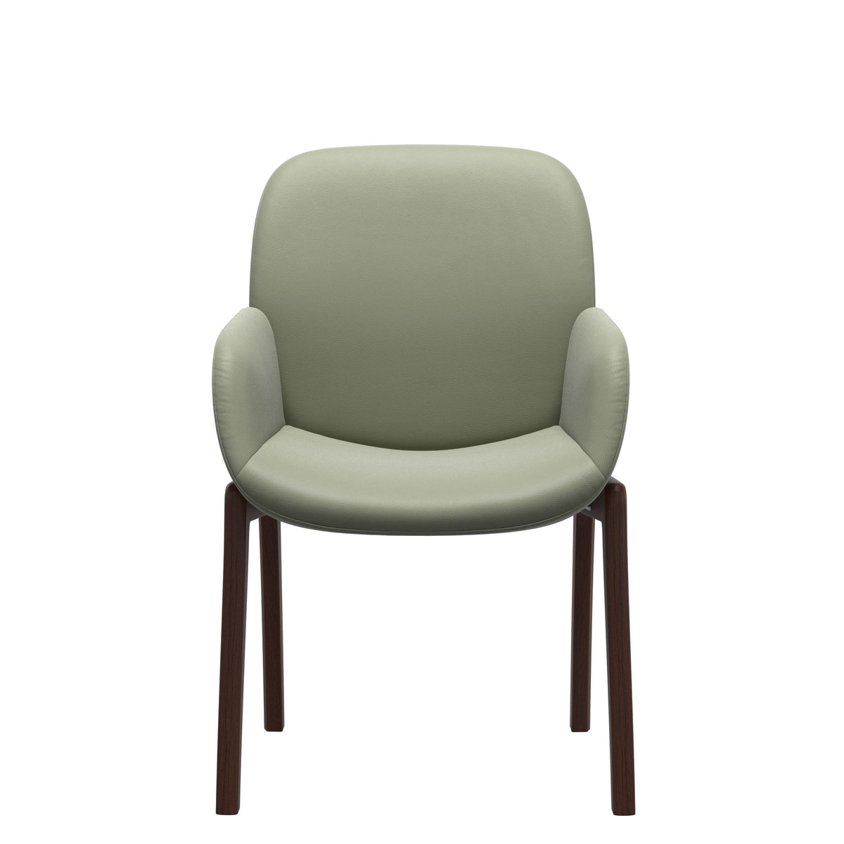 Bay Low Back Dining Chair - Paloma Shadow Green - Walnut - Armchair