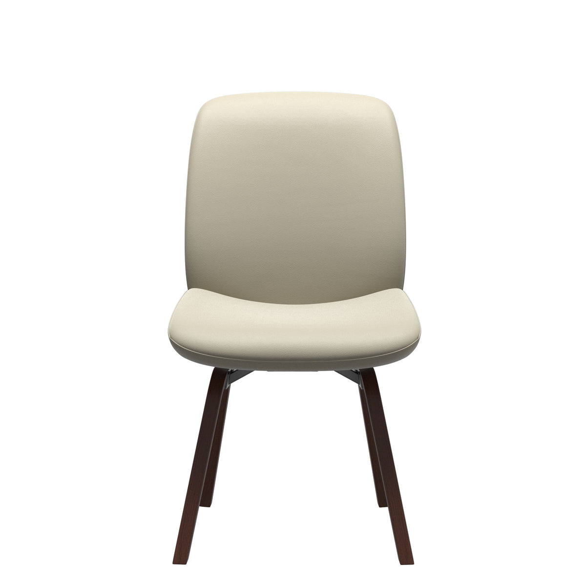 Bay Low Back Dining Chair - Paloma Light Grey - Walnut - Armless